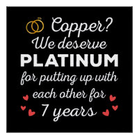 7th Wedding Anniversary I - Copper Funny Couple