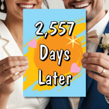 7th wedding anniversary in days Seven years later