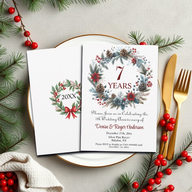 7th Wedding Anniversary Winter Invitation (Creator Uploaded)