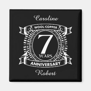 7TH wedding anniversary wool copper Magnet