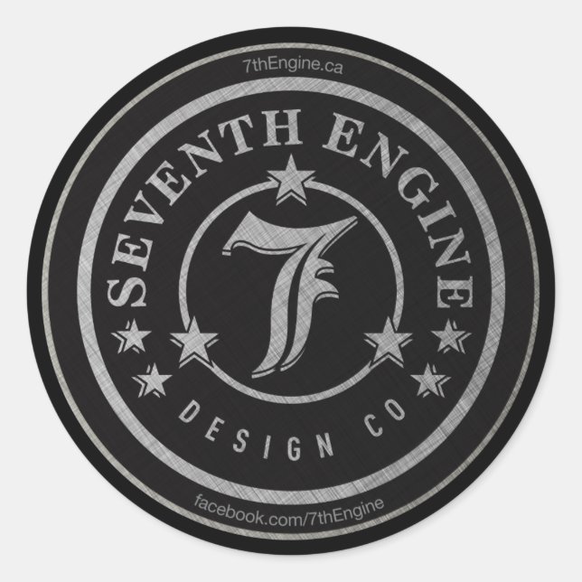 7thEngine Classic Shield Classic Round Sticker (Front)