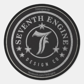 7thEngine Classic Shield Round Sticker