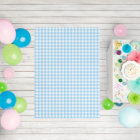 7x5 Outdoor Rug Harald Check neptune blue