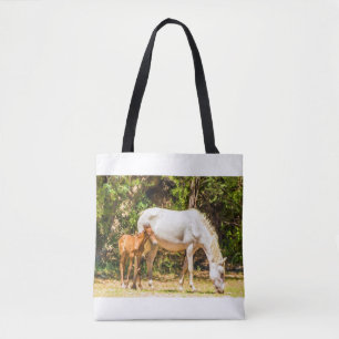 8004-Wild Mustang with Baby Tote Bag
