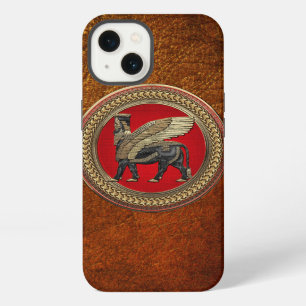 [800] Assyrian Winged Bull: Gold and Black Lamassu iPhone 13 Case