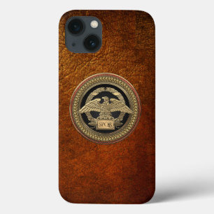[800] Gold Roman Imperial Eagle on Gold Medallion iPhone 13 Case