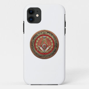 [800] Master Mason - Gold Square & Compasses iPhone 11 Case