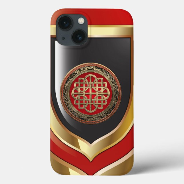 [800] Sacred Celtic Gold Knot Cross Case-Mate iPhone Case (Back)