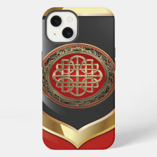 [800] Sacred Celtic Gold Knot Cross iPhone 13 Case