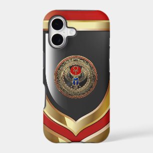 [800] Sacred Gold Egyptian Winged Scarab with Ankh