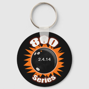 800 Series in Black and Orange Key Ring