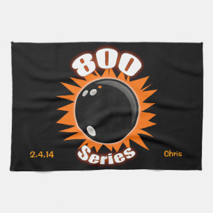 800 Series in Black and Orange Tea Towel