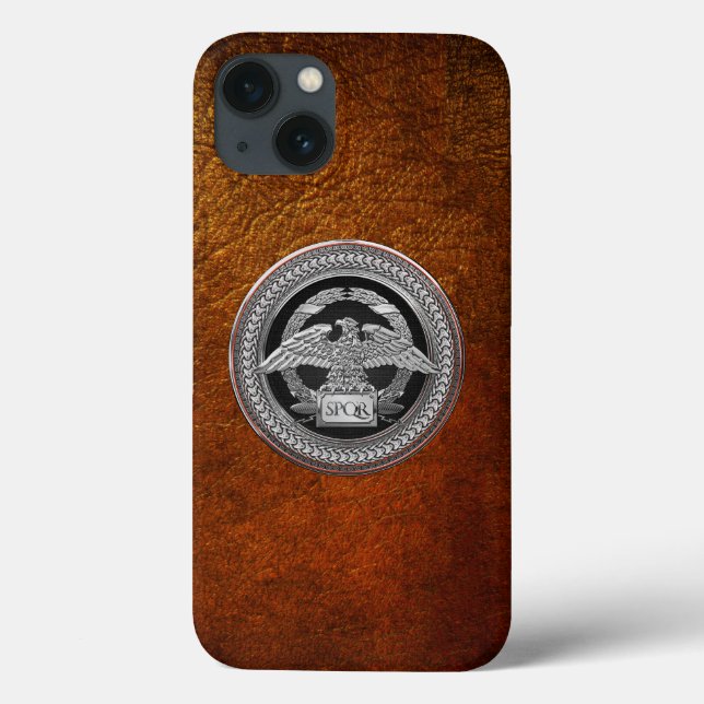 [800] Silver Roman Imperial Eagle over Medallion Case-Mate iPhone Case (Back)