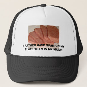 800px-Spam_with_cans, I RATHER HAVE SPAM ON MY ... Trucker Hat