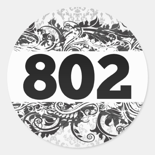 802 CLASSIC ROUND STICKER (Front)