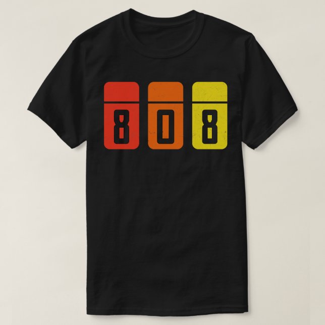 808 Analogue Retro Dj T-Shirt (Design Front)