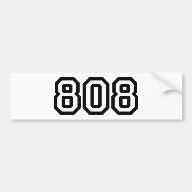808 BUMPER STICKER (Front)