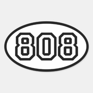 808 OVAL STICKER
