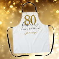 80 and Fabulous Birthday Elegant Gold and Black