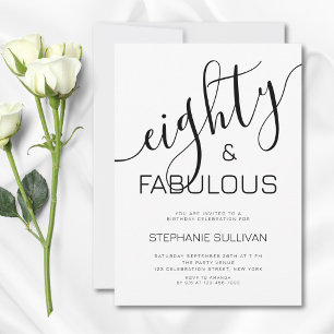 80 And Fabulous Birthday Party Invitation
