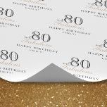 80 and Fabulous Elegant Woman 80th Birthday Wrapping Paper<br><div class="desc">80 and Fabulous Elegant Woman 80th Birthday Wrapping Paper. Personalise it with your name and make your own personal birthday gift wrapping paper.</div>