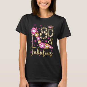 80 And Fabulous It s My 80th Birthday Women Crown  T-Shirt