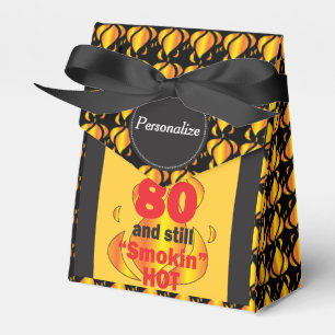 80 and Still Smokin Hot 80th Birthday Favour Box