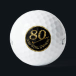 80 And Still Swingin' Golf Balls<br><div class="desc">80th birthday commemorative golf balls.</div>