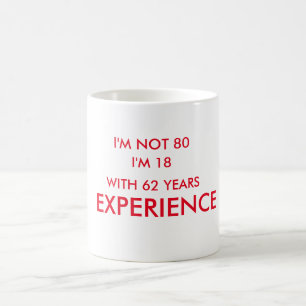 80 BIRTHDAY DESIGN CLASSIC WHITE MUG