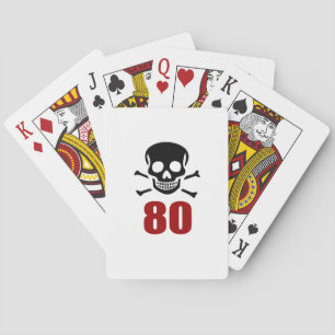 80 Birthday Designs Playing Cards