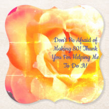 80 Birthday Don't Be Afraid Roses Photo Thank You