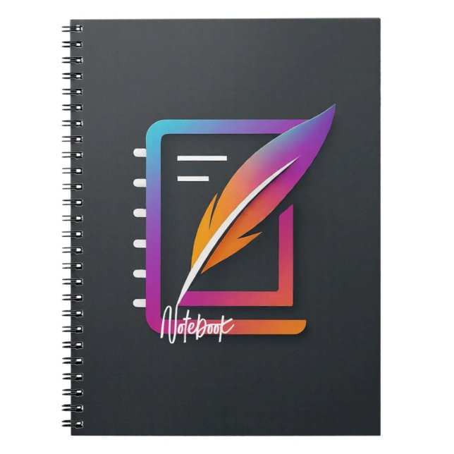 80 Black & White Lined Pages Notebook (Front)