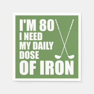 80 Daily Dose Of Iron Golfer Party Napkins