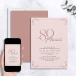 80 & Fabulous Blush Pink & Black Birthday Invitation<br><div class="desc">It's your special 80th birthday, and it's time to celebrate! Do you want to throw the best bash in town? Make sure it starts off with the highest of style with this 80 & Fabulous Blush Pink & Black Birthday Invitation. It will be sure to set the tone for a...</div>