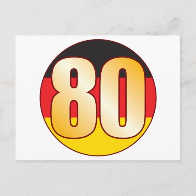 80 GERMANY Gold Postcard (Front)