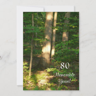 80 Memorable Years/Birthday Celebration-Male Invitation