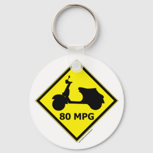 80 mpg Scooter Key Ring