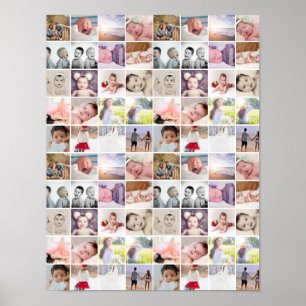 80 Photo Collage Personalised (20 repeating) Poster