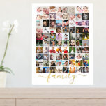 80 Photo Collage Personalised Family Typography Foil Prints<br><div class="desc">80 Photo Collage Personalised Family Typography template - Personalised print with real foil detail,  choose between gold and silver.  Add your own eighty photographes and text - change the text to suit your requirements - personalised gifts ideas from Ricaso</div>