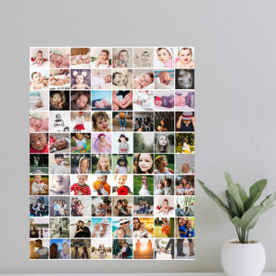80 Photo Collage Personalised Poster