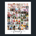 80 Photo Collage Personalized Family Poster<br><div class="desc">Create a Photo Collage Personalized poster  from Ricaso - add 80 individual photos to make an 80 photo collage print</div>