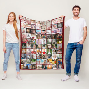 80 Photo Collage  Unique Personalized DIY Custom Fleece Blanket