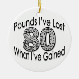 80 Pounds Lost Ornament