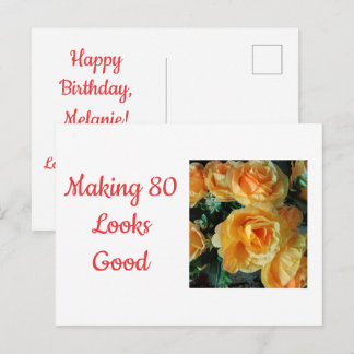 80 Quote Humour Roses Photo Postcard