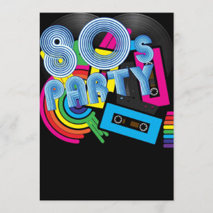 80 Retro Party Invitation