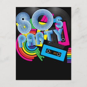80 Retro Party Postcard