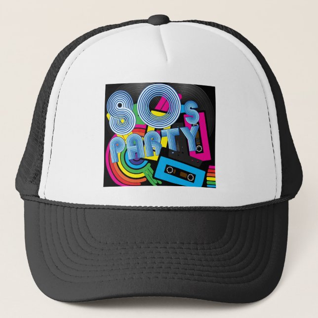 80 Retro Party Trucker Hat (Front)