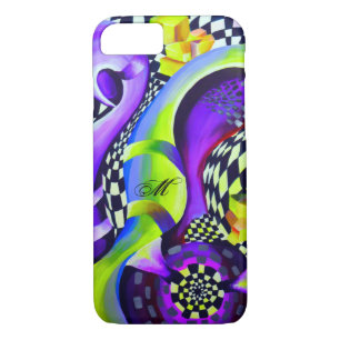 80 s Art Deco Geometric Pattern iPhone 8/7 Case