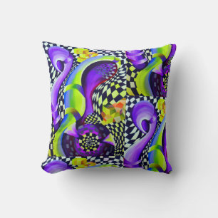 80 s Art Deco Geometric Pattern Cushion