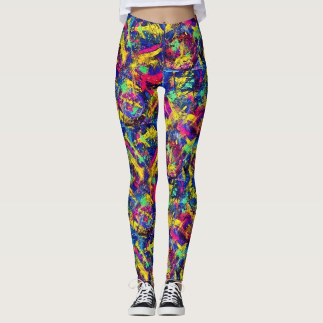 80’s Neon Rewind Leggings (Front)